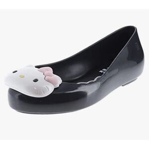 Mel Space Love + Hello Kitty Black/ White Flat - Women Size 9
